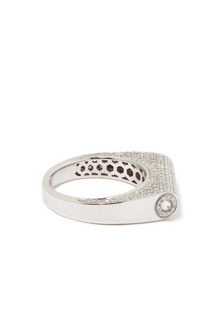 Grace Ring, 14k White Gold with Diamonds